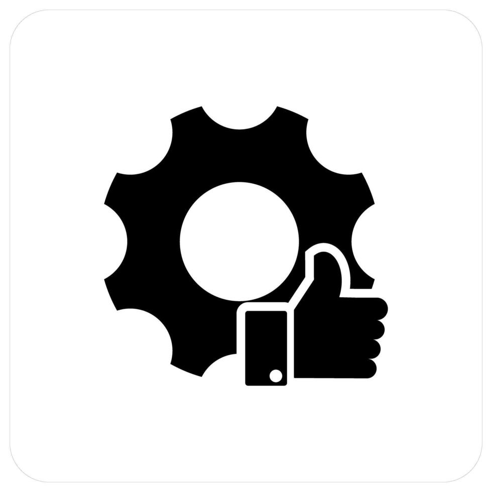 Like Settings and like icon concept vector
