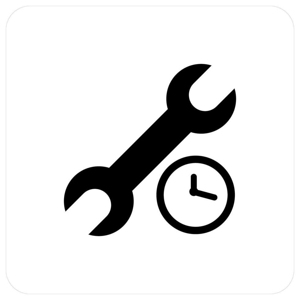 Time Setting and setting icon concept vector