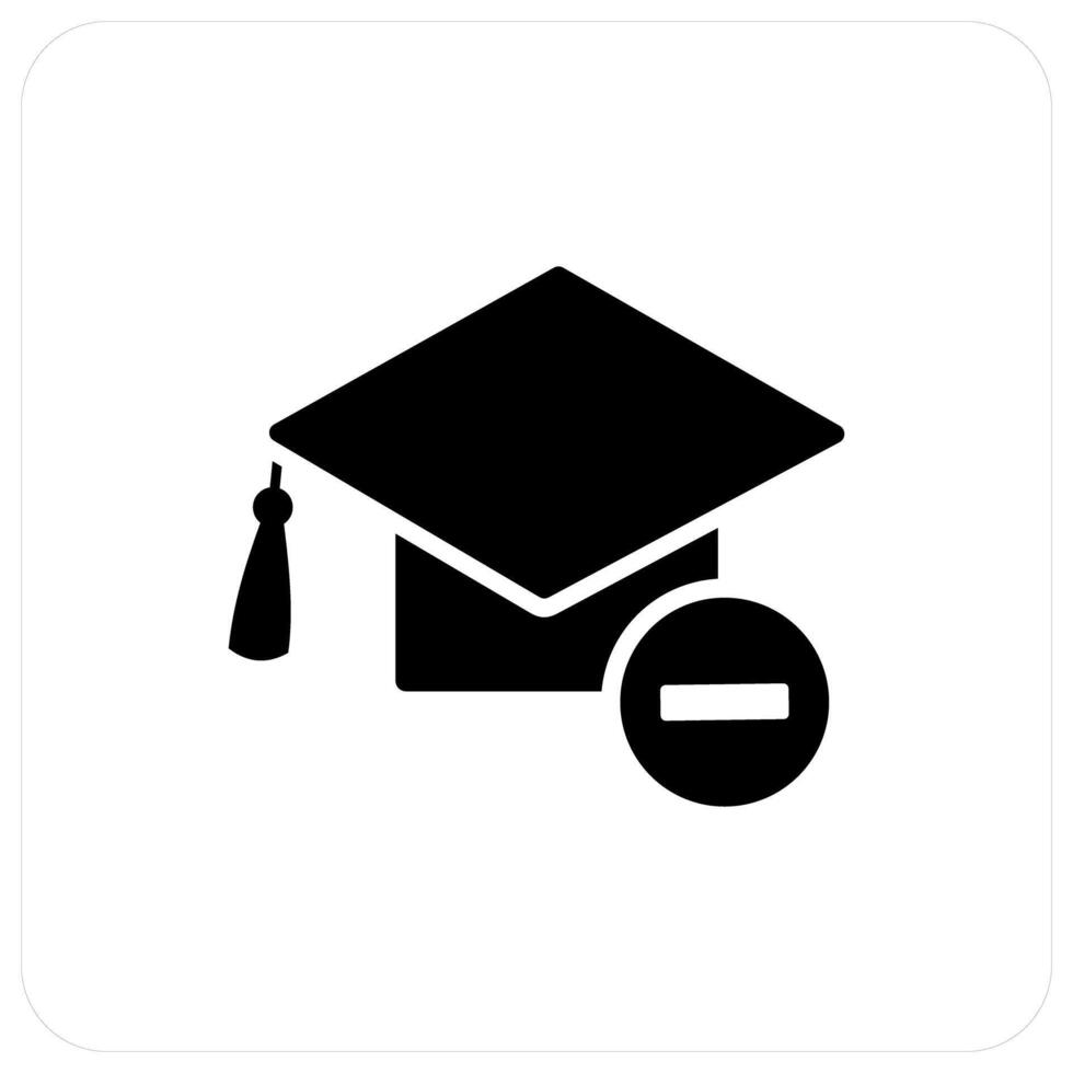 Remove Degree and graduate icon concept vector