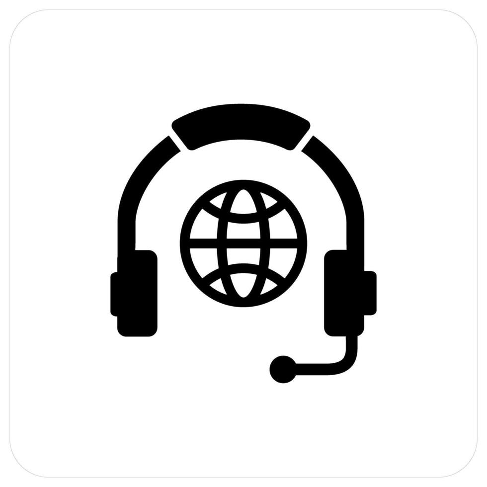 International Music and international icon concept vector