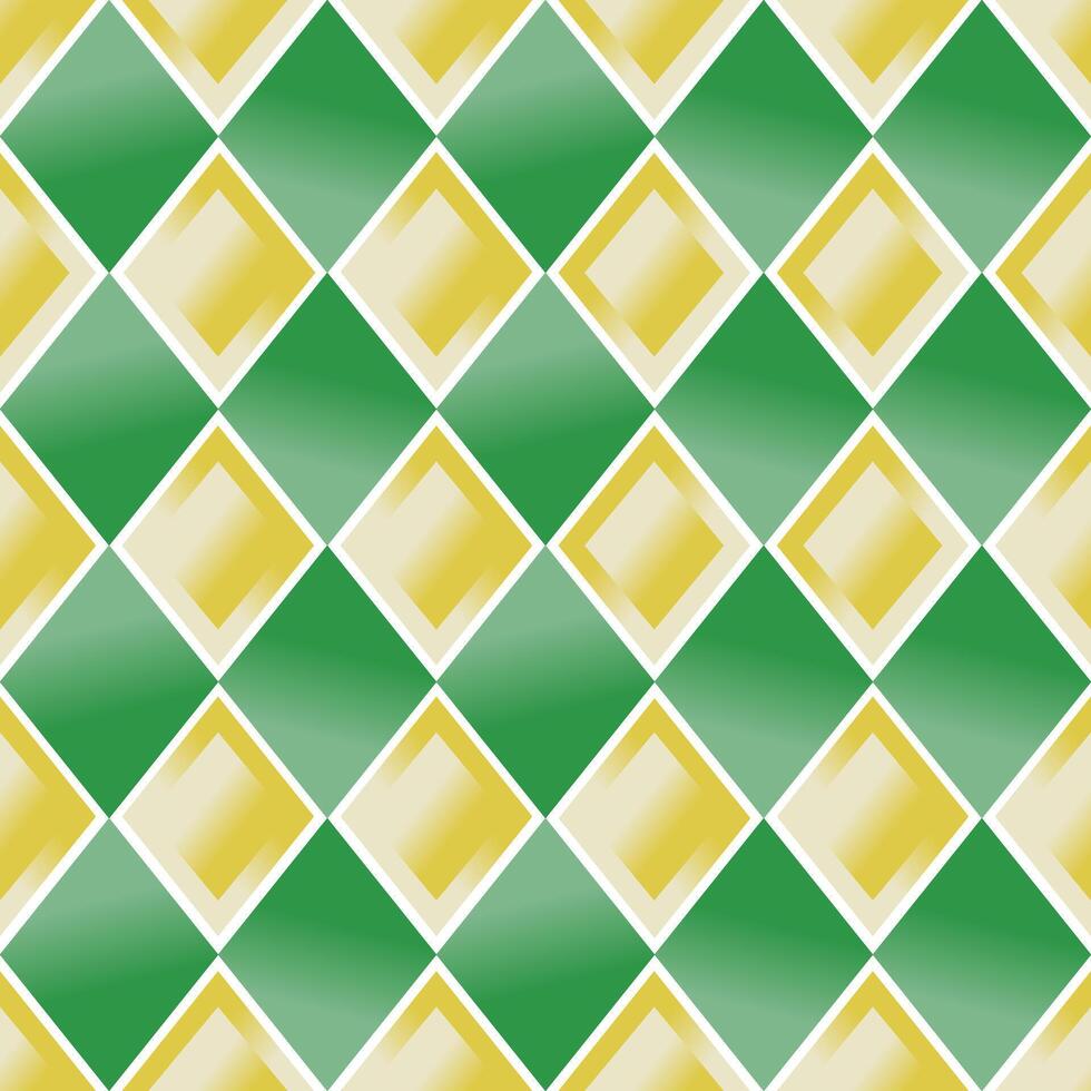 Seamless pattern with green and yellow squares. vector