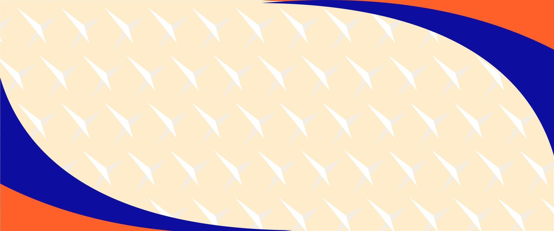 A blue and orange background with a curved line vector