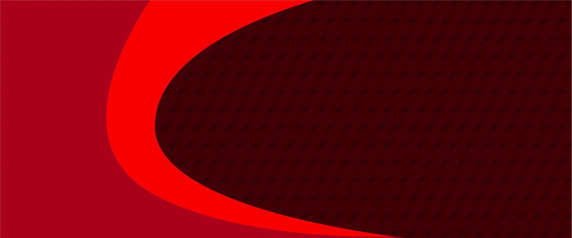 A red and black background with a curved shape vector