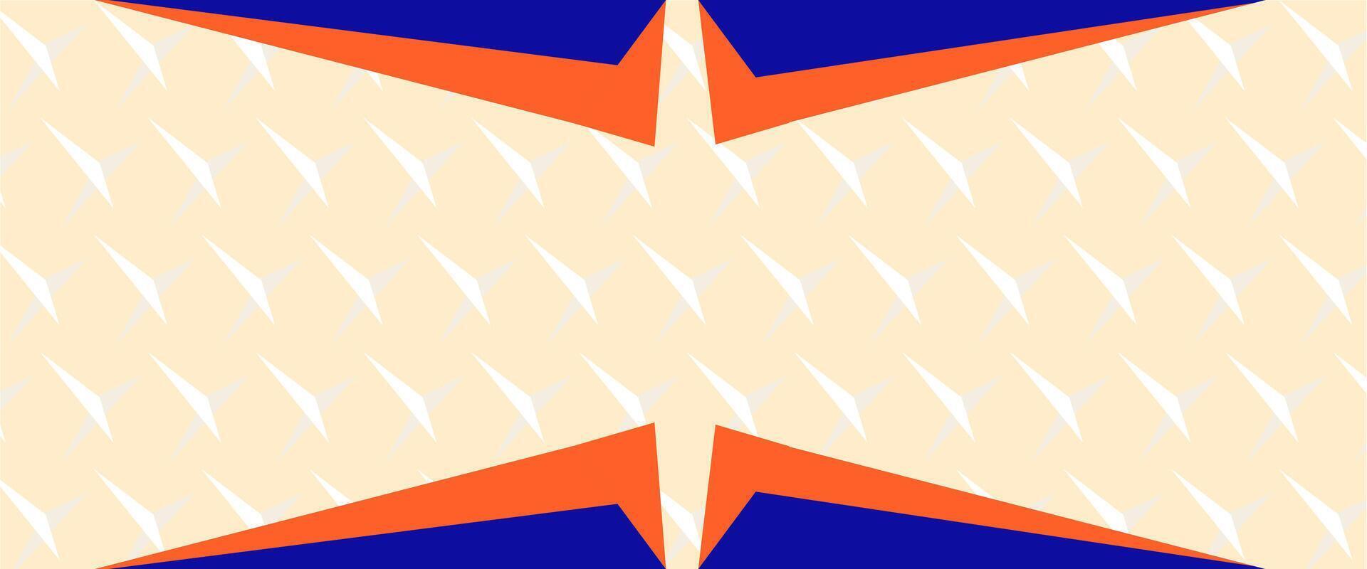 A blue and orange pattern with a star in the middle vector