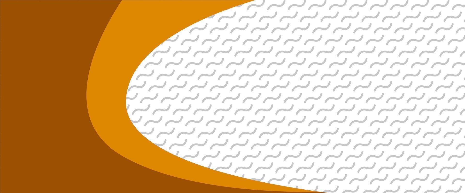 An orange and white background with a curved shape vector