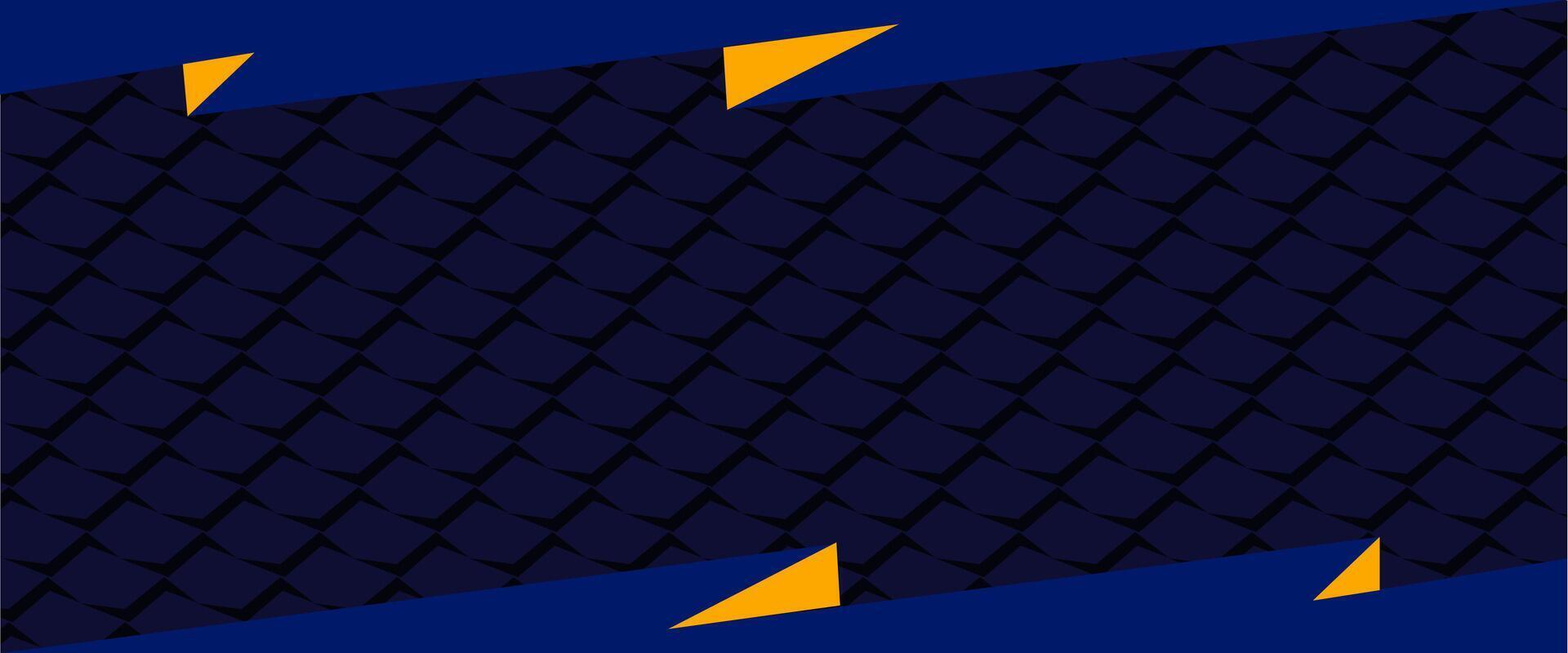 A blue and yellow background with triangles vector