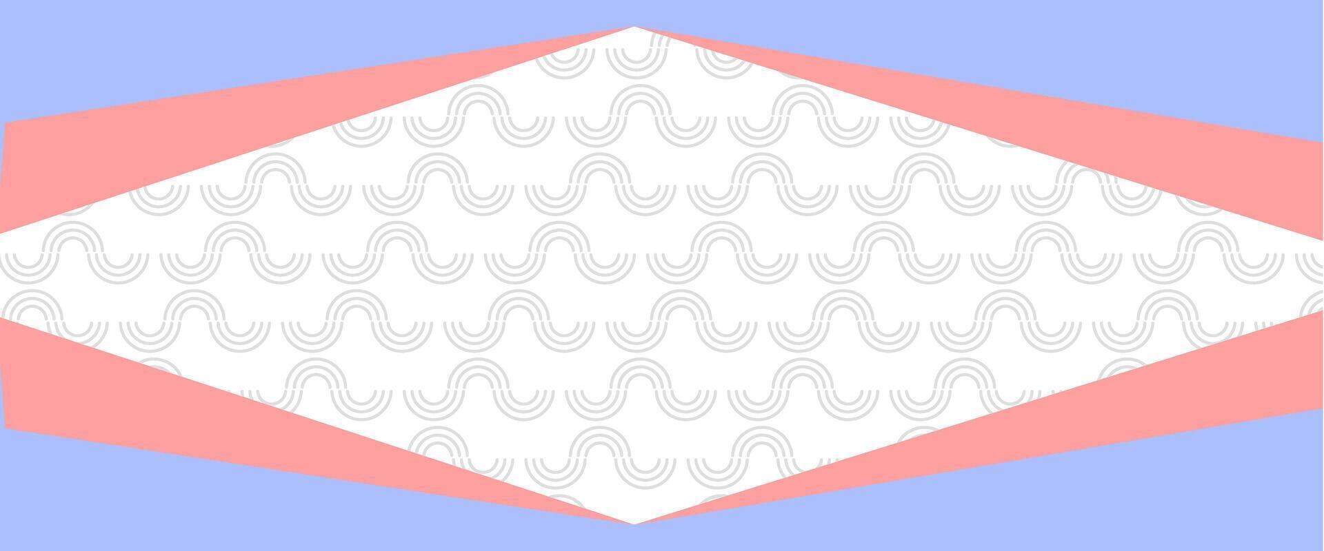 A pink and white diamond with a wavy pattern vector