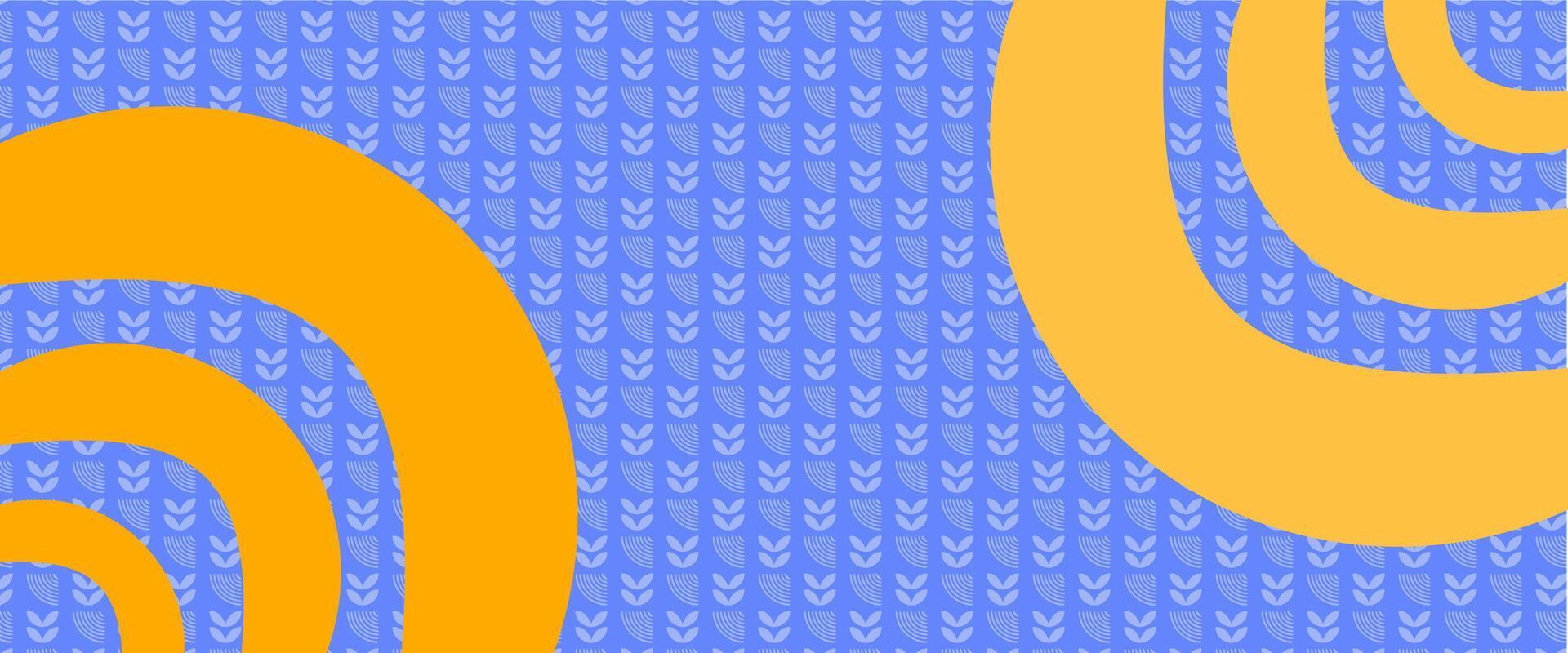 A blue and orange pattern with a spiral design vector
