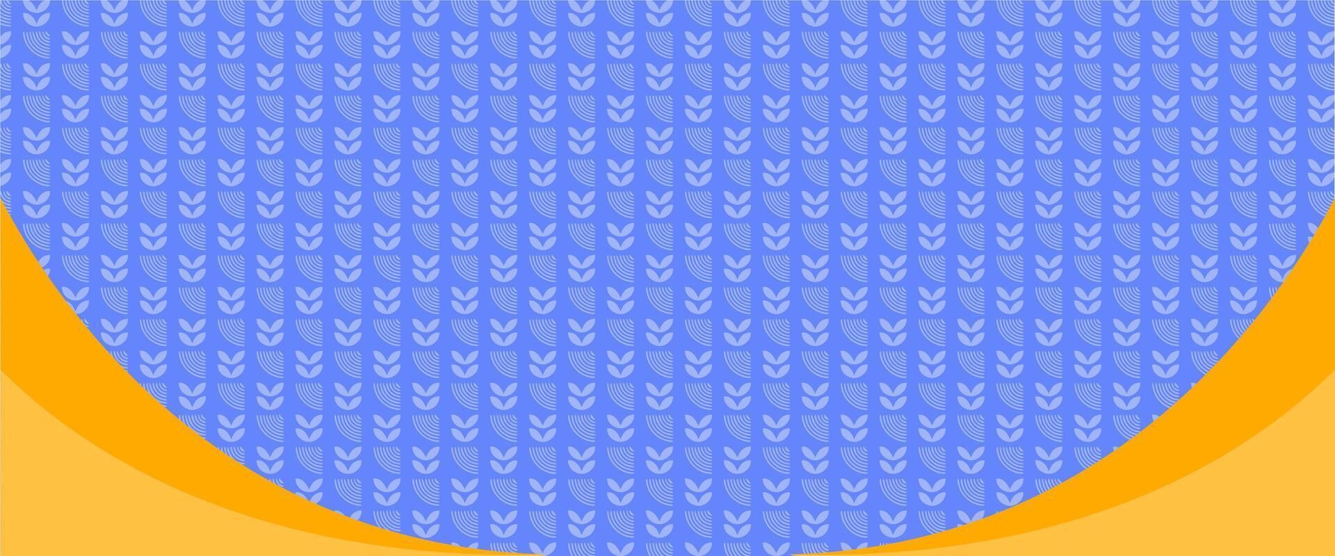 A blue and orange patterned background with a blue and orange border vector