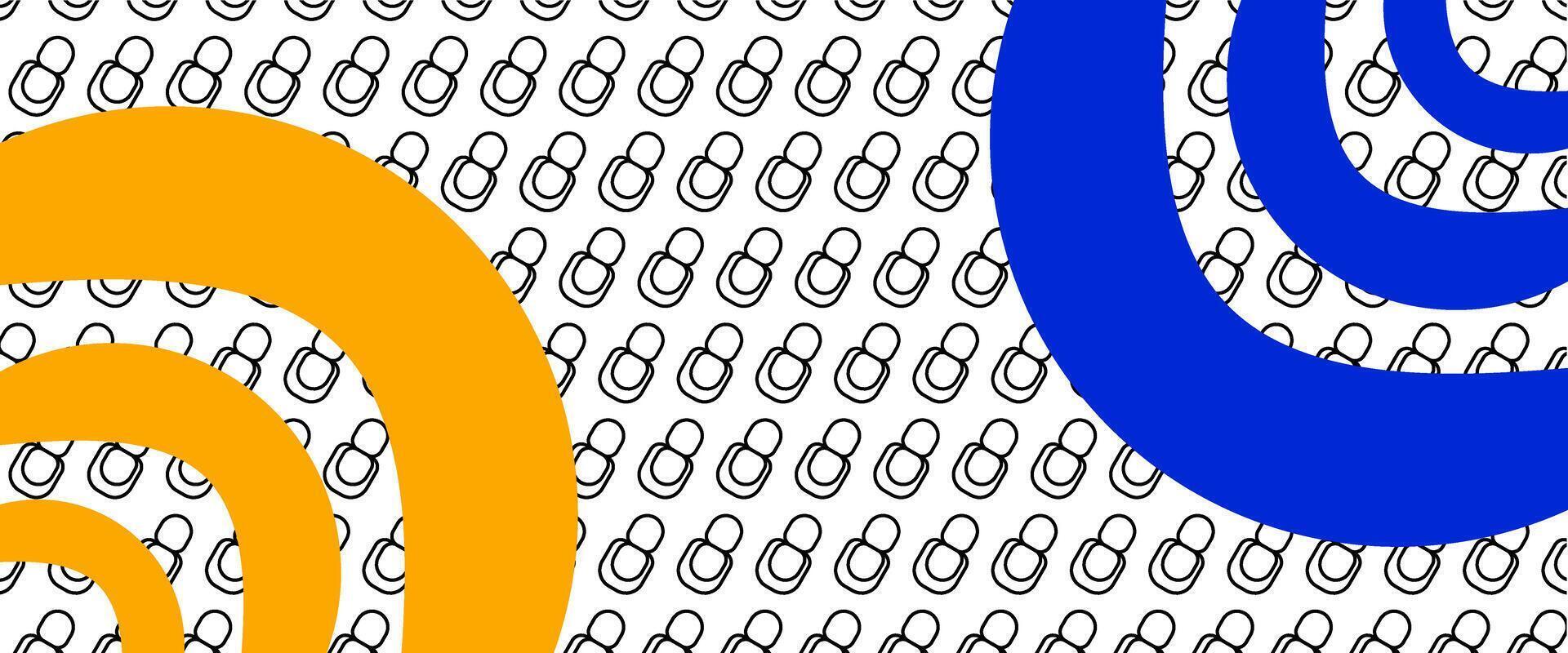 A blue and orange spiral pattern on a white background vector