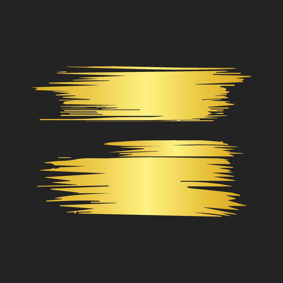 Golden stripes on black background illustration vector