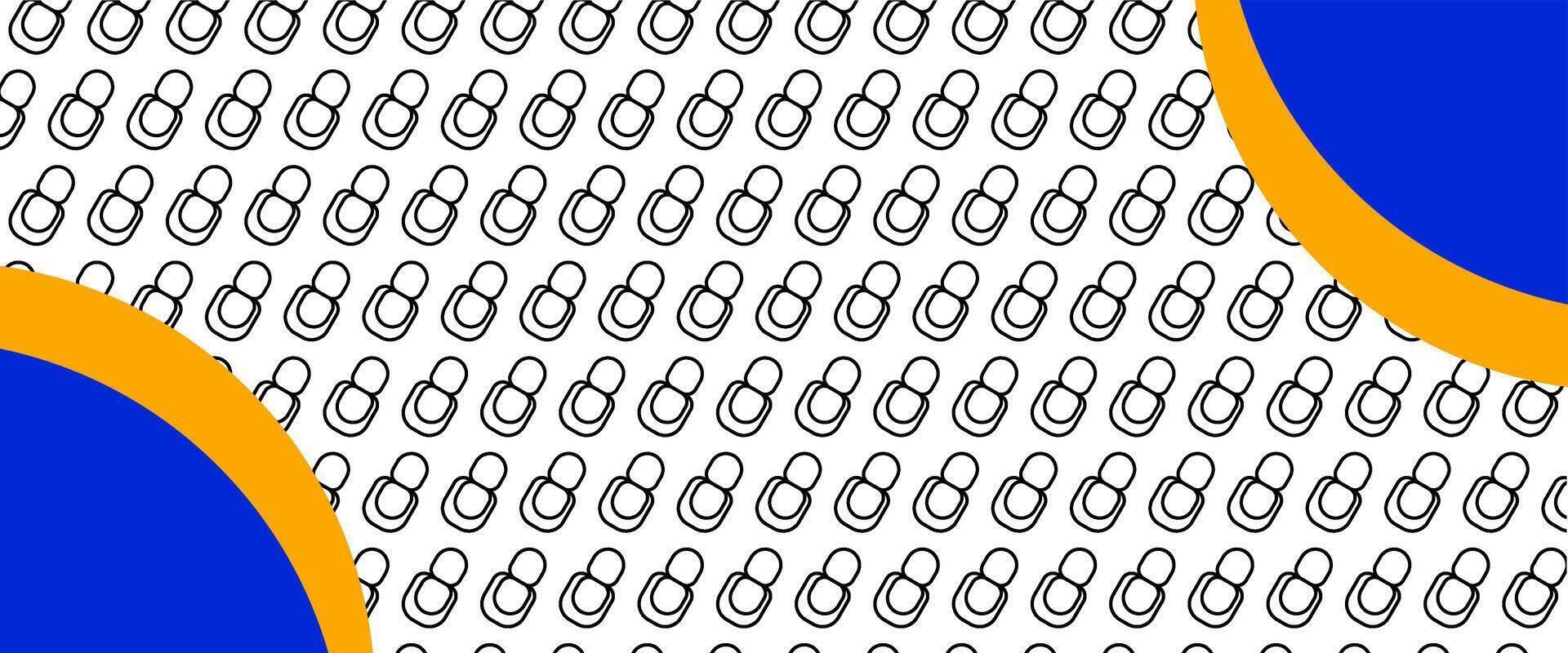 A blue and white background with a blue and orange pattern vector