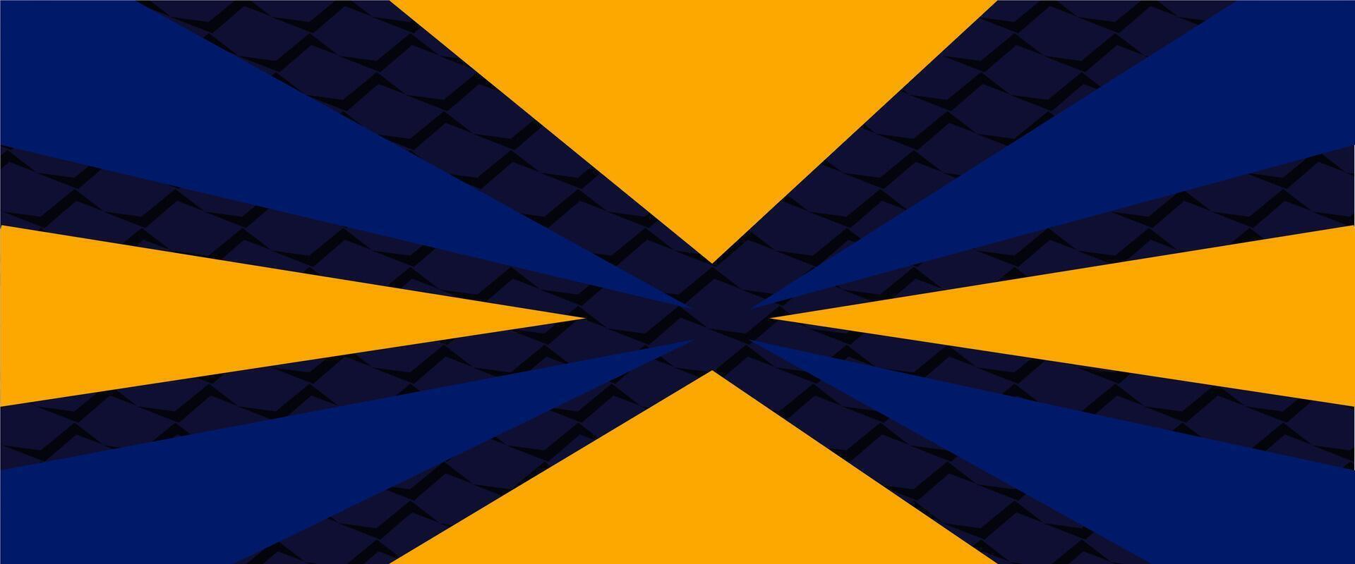 A blue and yellow background with a star in the middle vector
