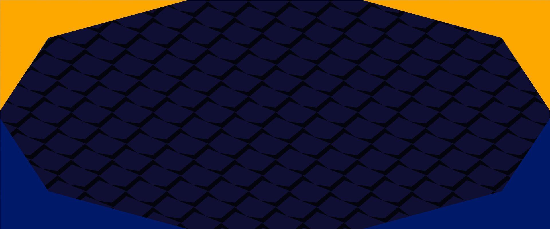 A blue and yellow octagon pattern vector
