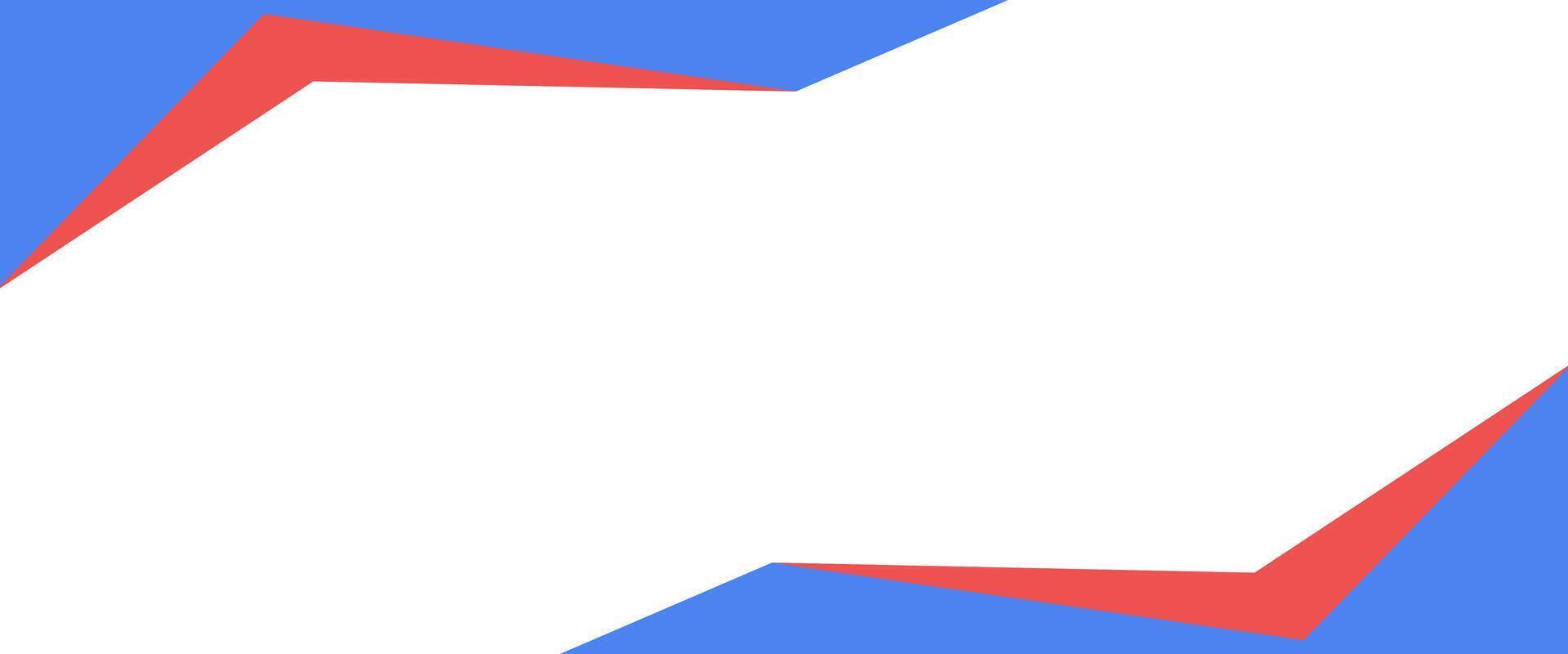 A red and blue rectangle with a white background vector
