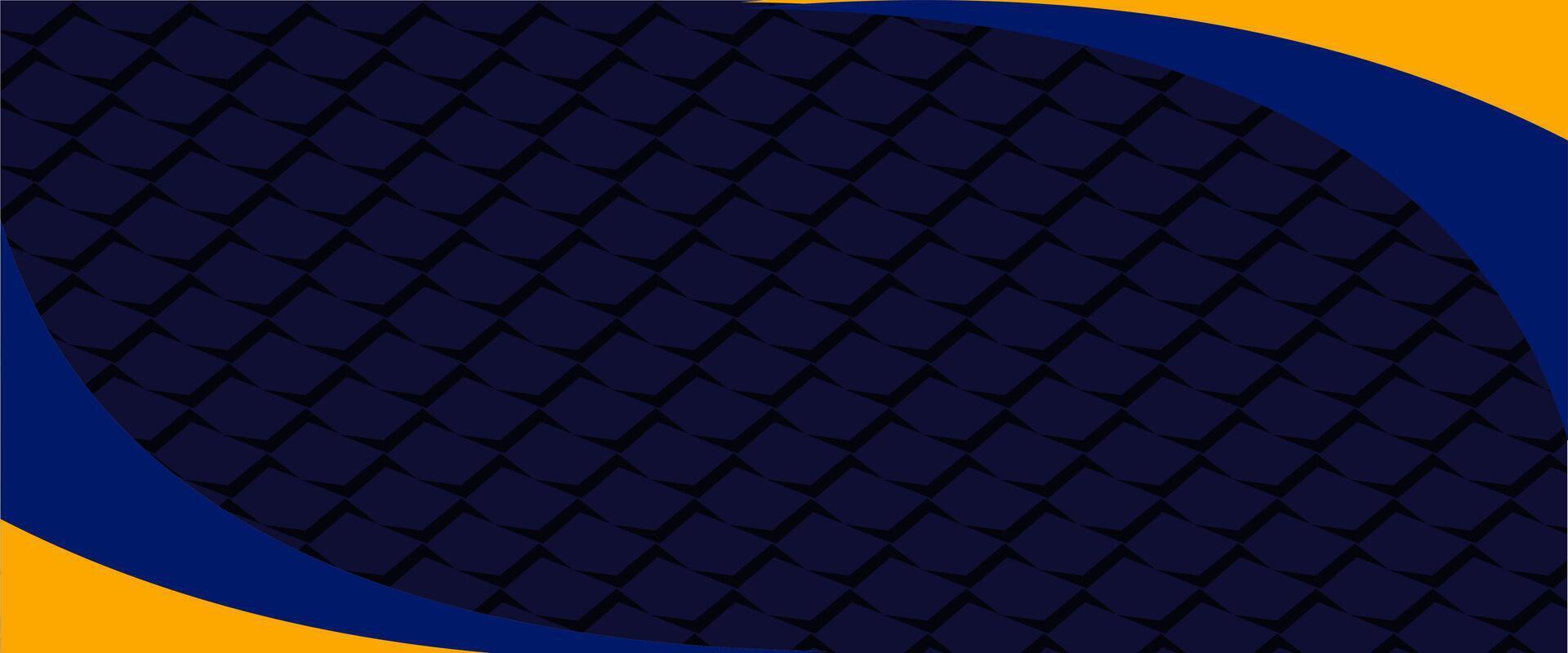 A blue and yellow background with a black and white pattern vector