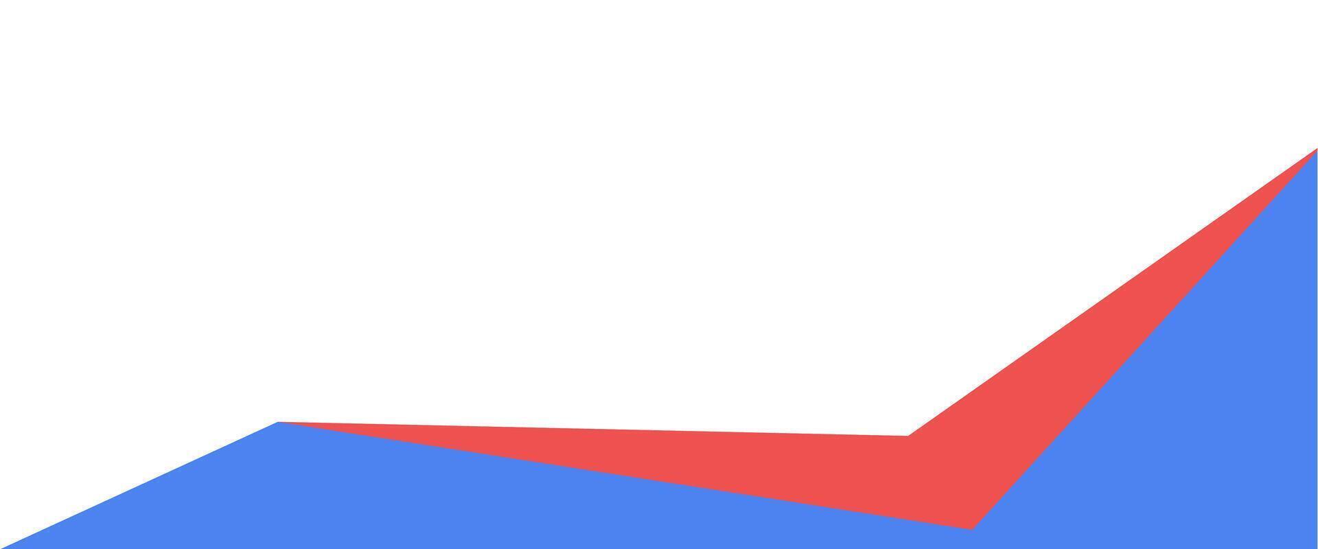 A red and blue arrow pointing up vector