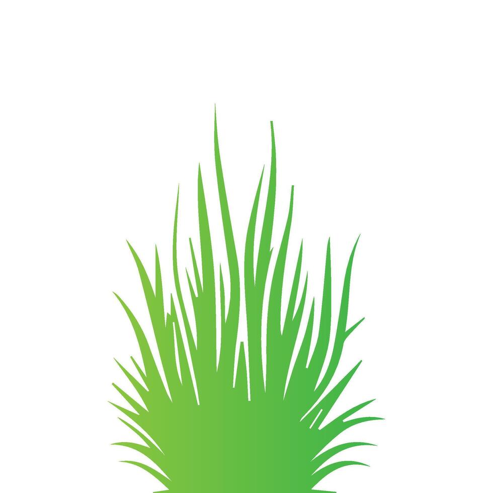 illustrations in flat style. green leaf. Grass vector