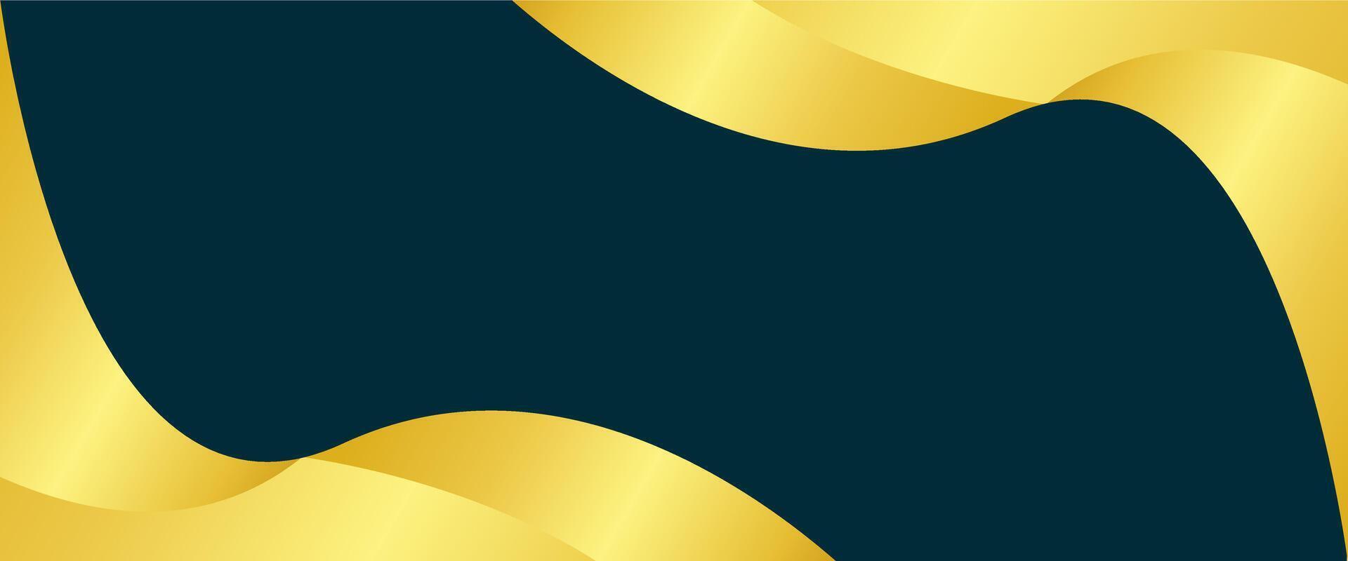A black and gold background with a curved wave vector