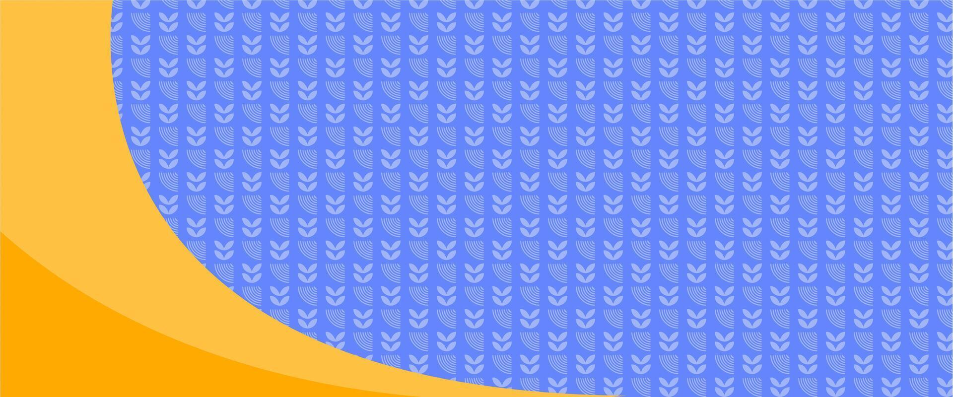 A blue and orange background with a pattern of a person vector