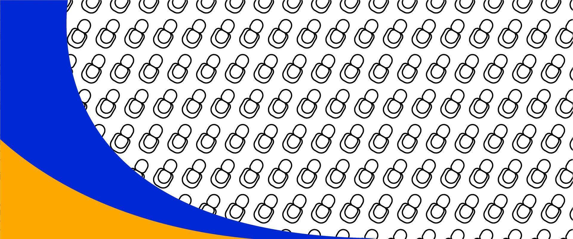 A blue and orange pattern with a white background vector