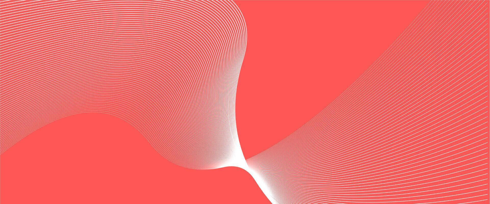 A red background with a white wave pattern vector