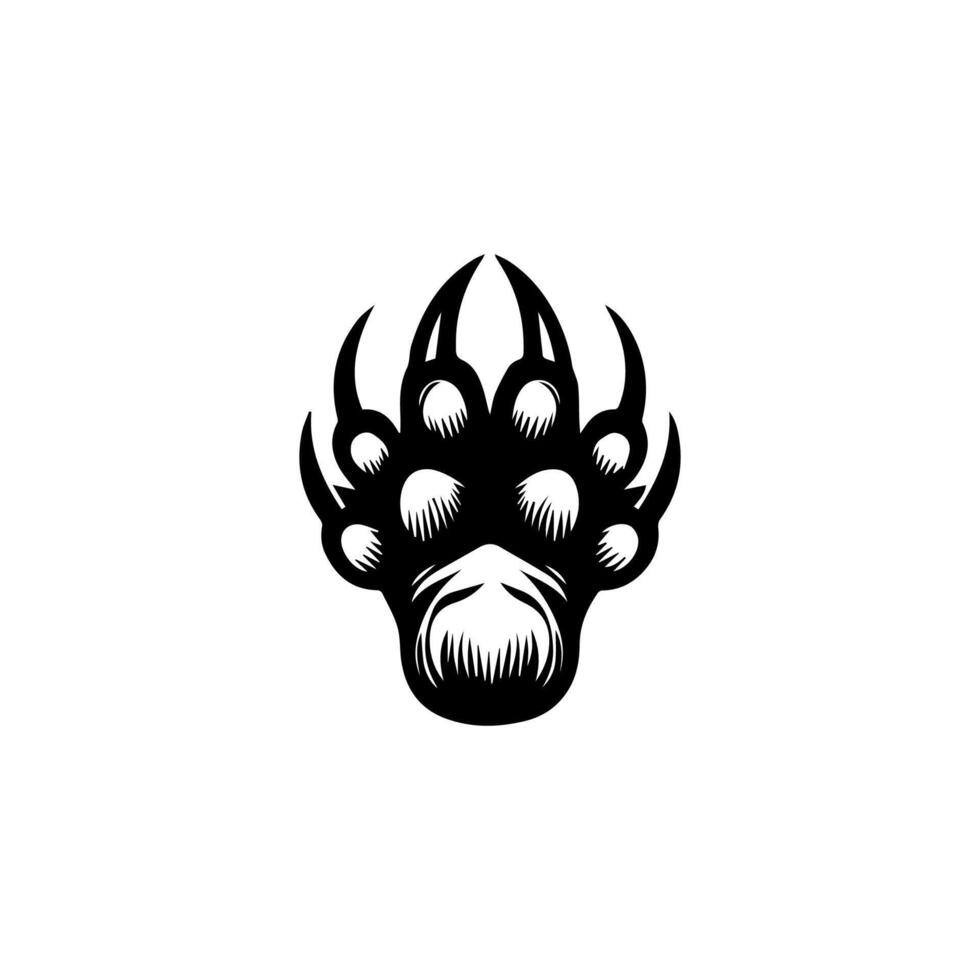Bear paw logo design vector
