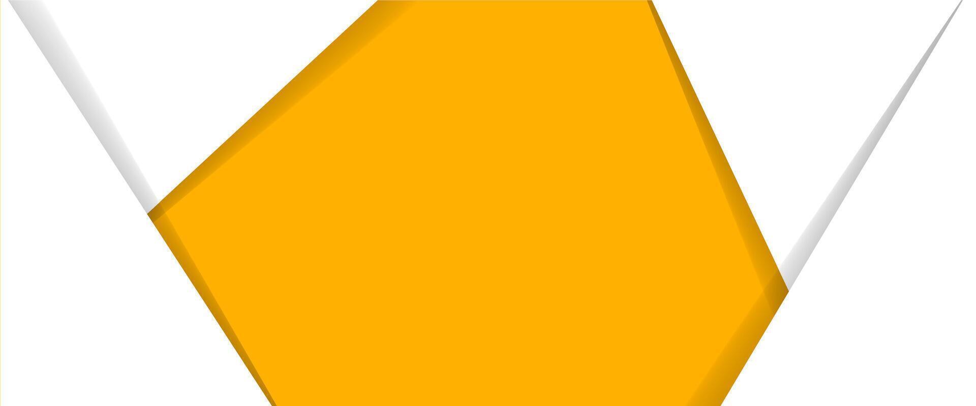 A yellow and white paper cutout of a triangle vector