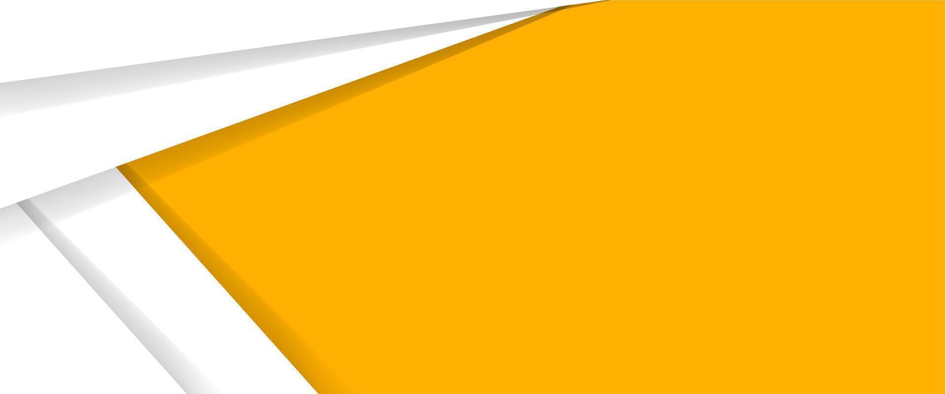 Yellow paper background with white paper vector