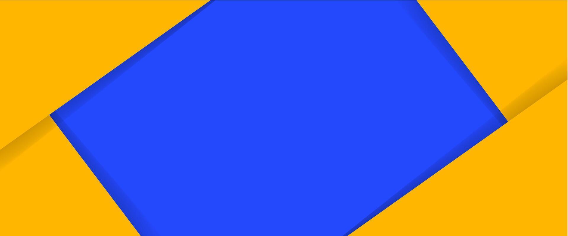 A blue and yellow background with a diamond shape vector