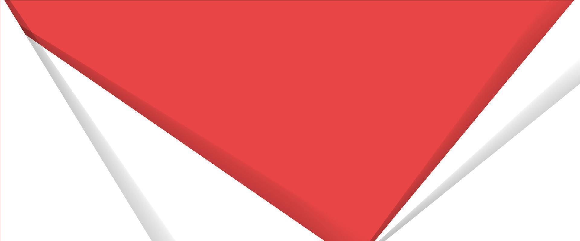 A red triangle with white paper on it vector