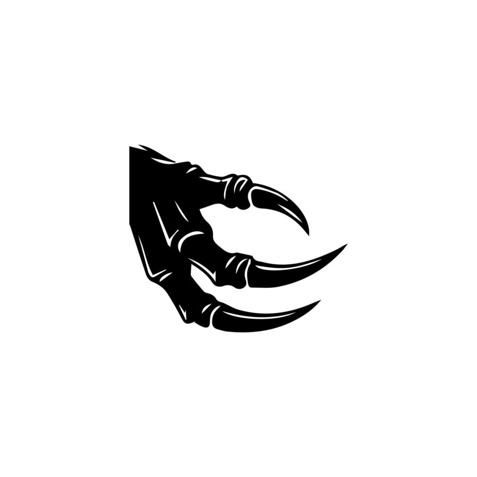 A black and white logo of a claw hand vector