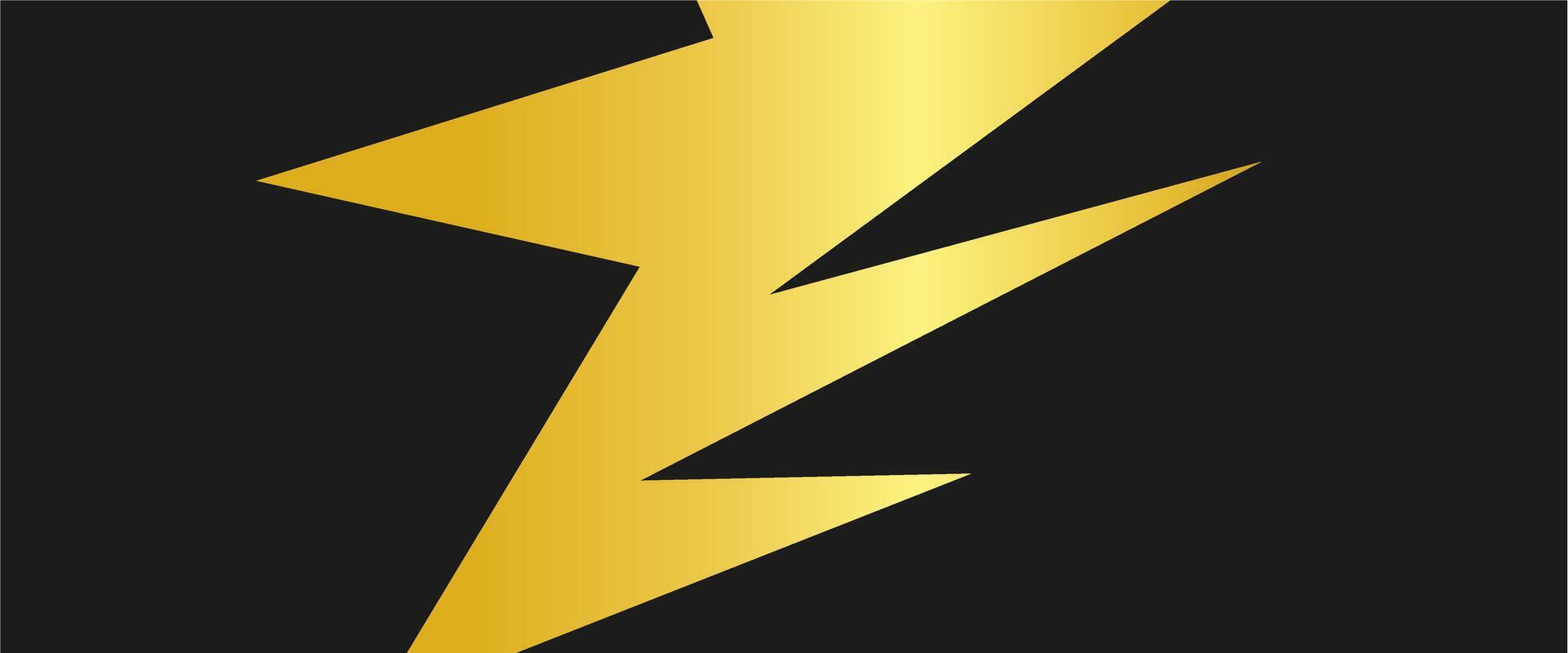 A lightning bolt on a black background vector