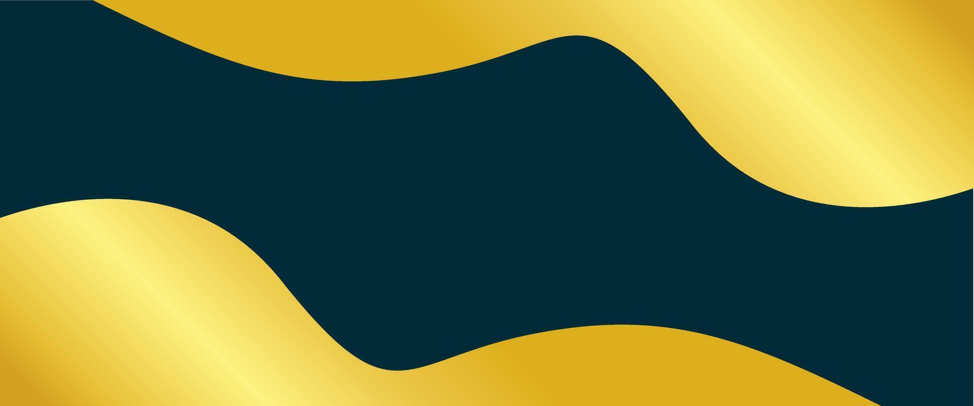 A black and gold background with a wave pattern vector