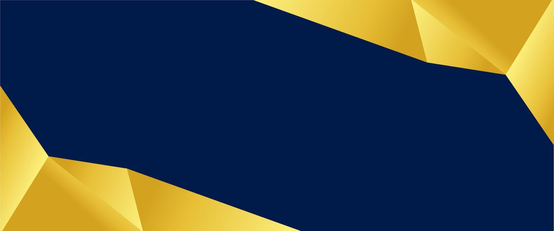 A blue and gold background with a curved shape vector
