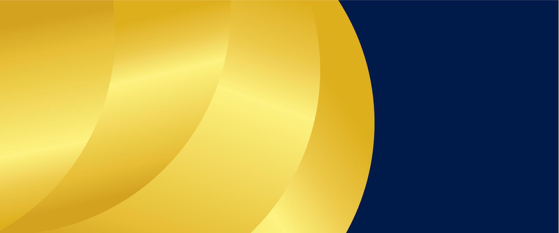 A gold and blue background with a curved line vector