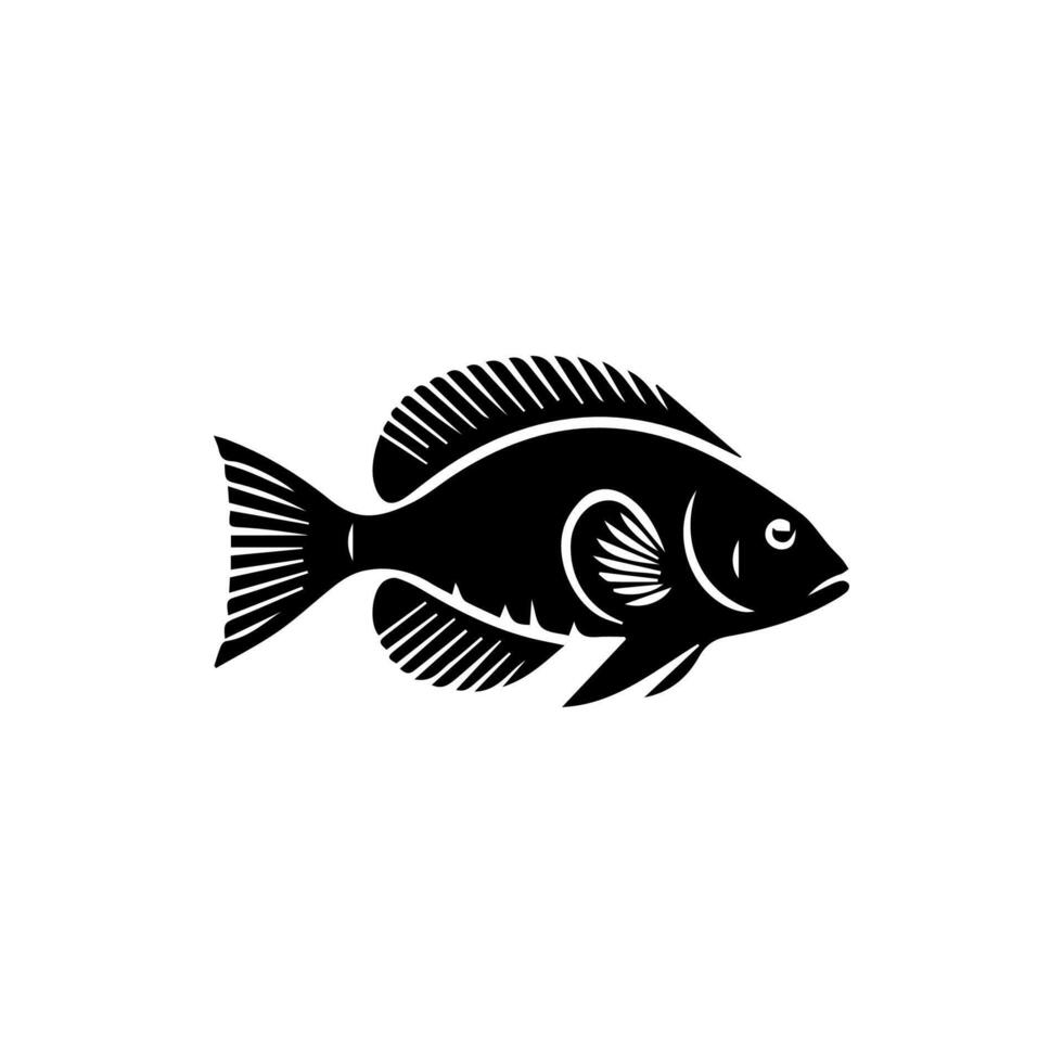 Fish icon on white background vector
