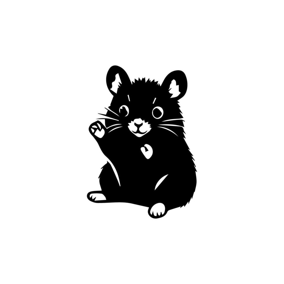 A black and white mouse with a white background vector