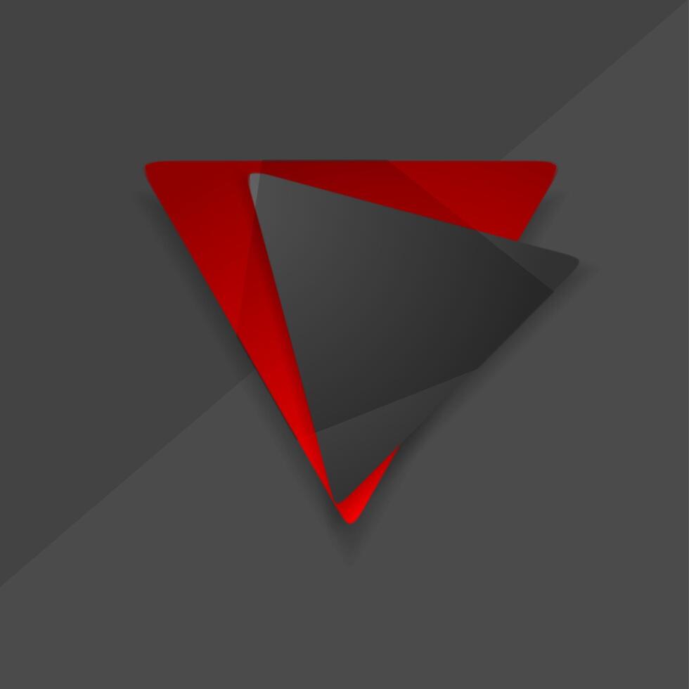 Abstract red black triangle shapes logo vector