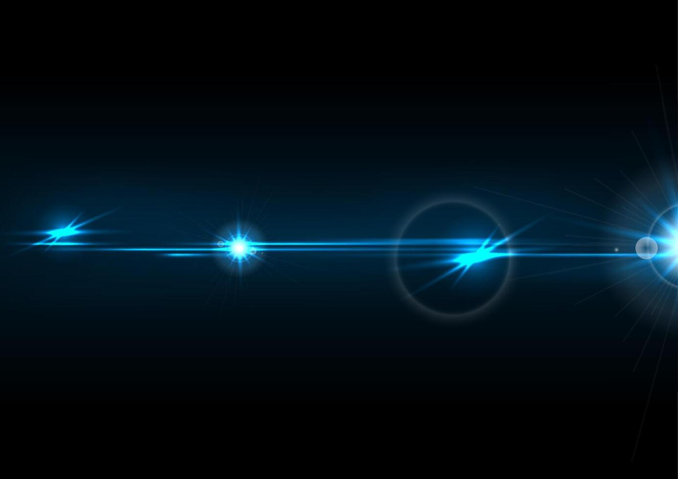 Blue glow lens flare effect design vector