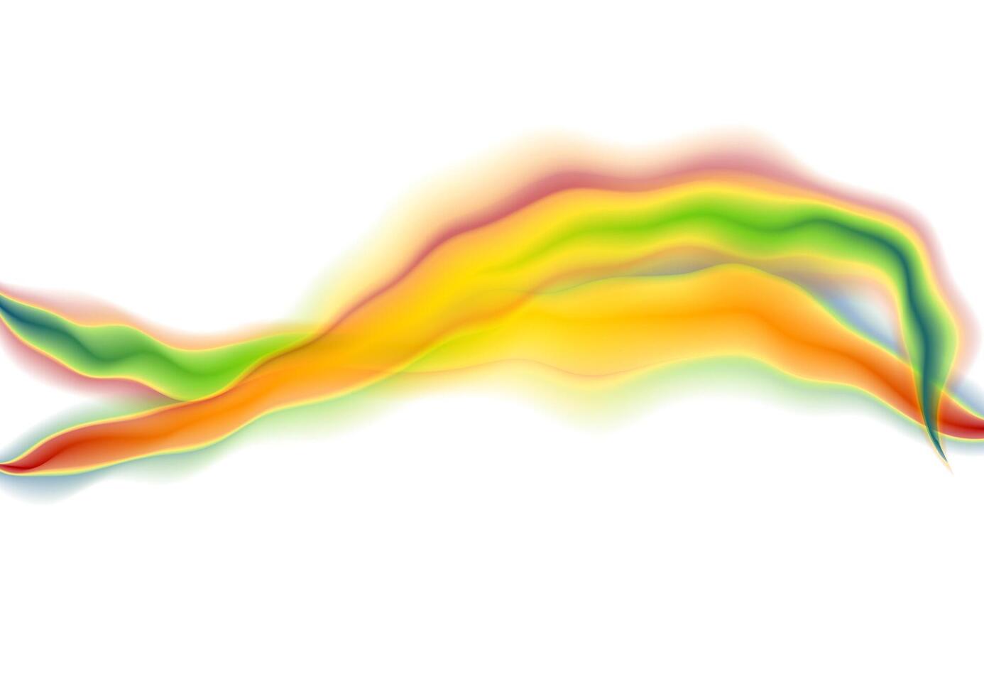 Orange and green abstract waves background vector