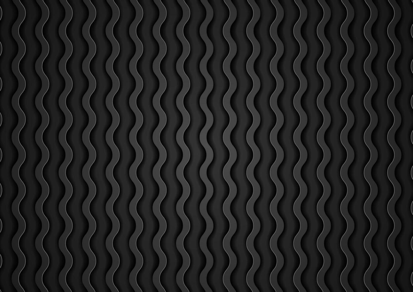 Abstract black waves pattern vector