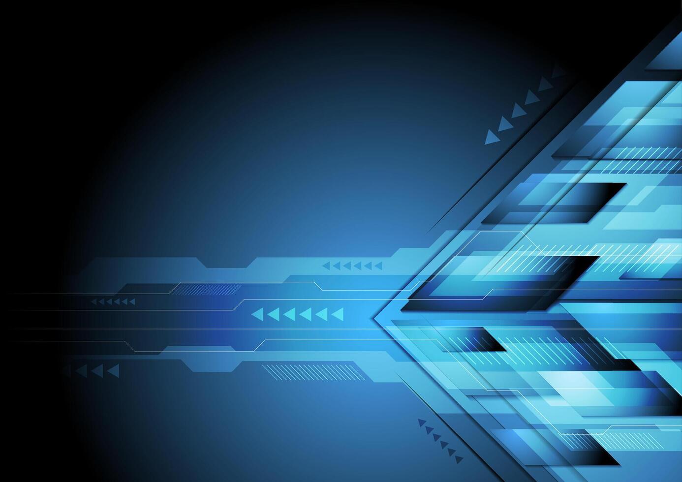Dark blue abstract technology brochure design vector