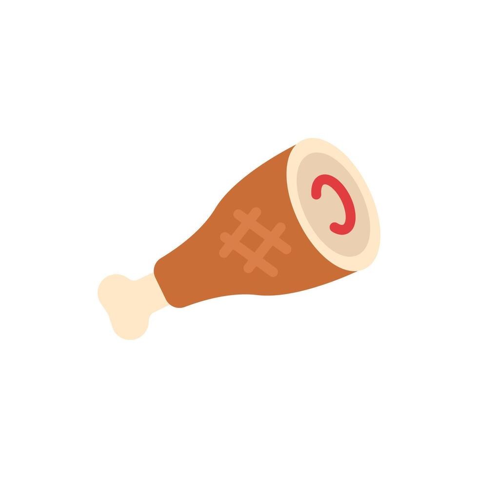 ham icon flat style vector