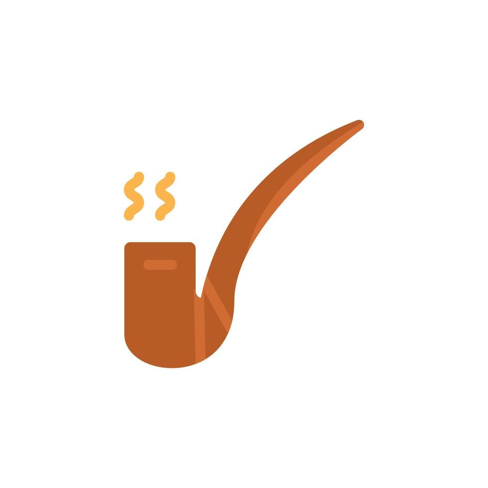 pipe smoke icon flat style vector