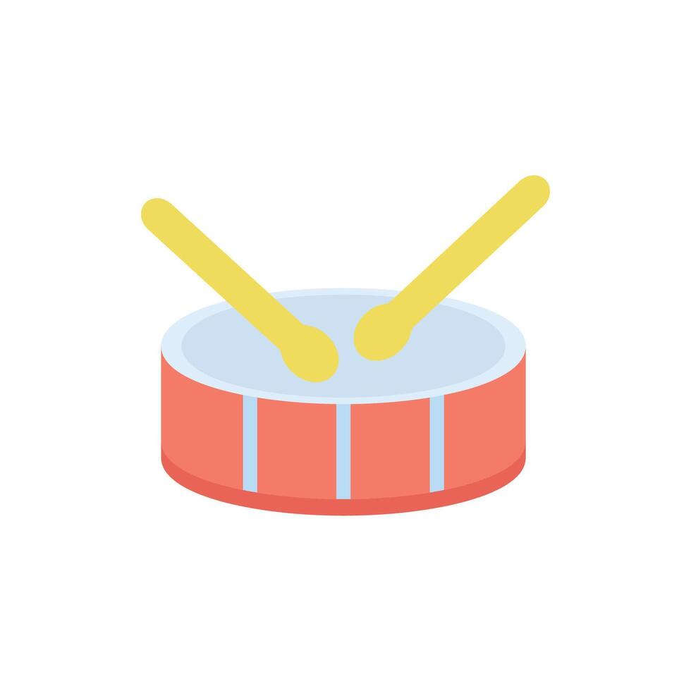 drum icon flat style vector