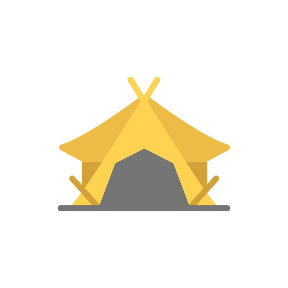 tent icon flat style vector