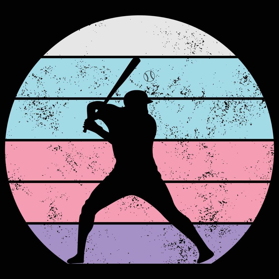 Softball Vibes Retro Vintage t Shirt design vector