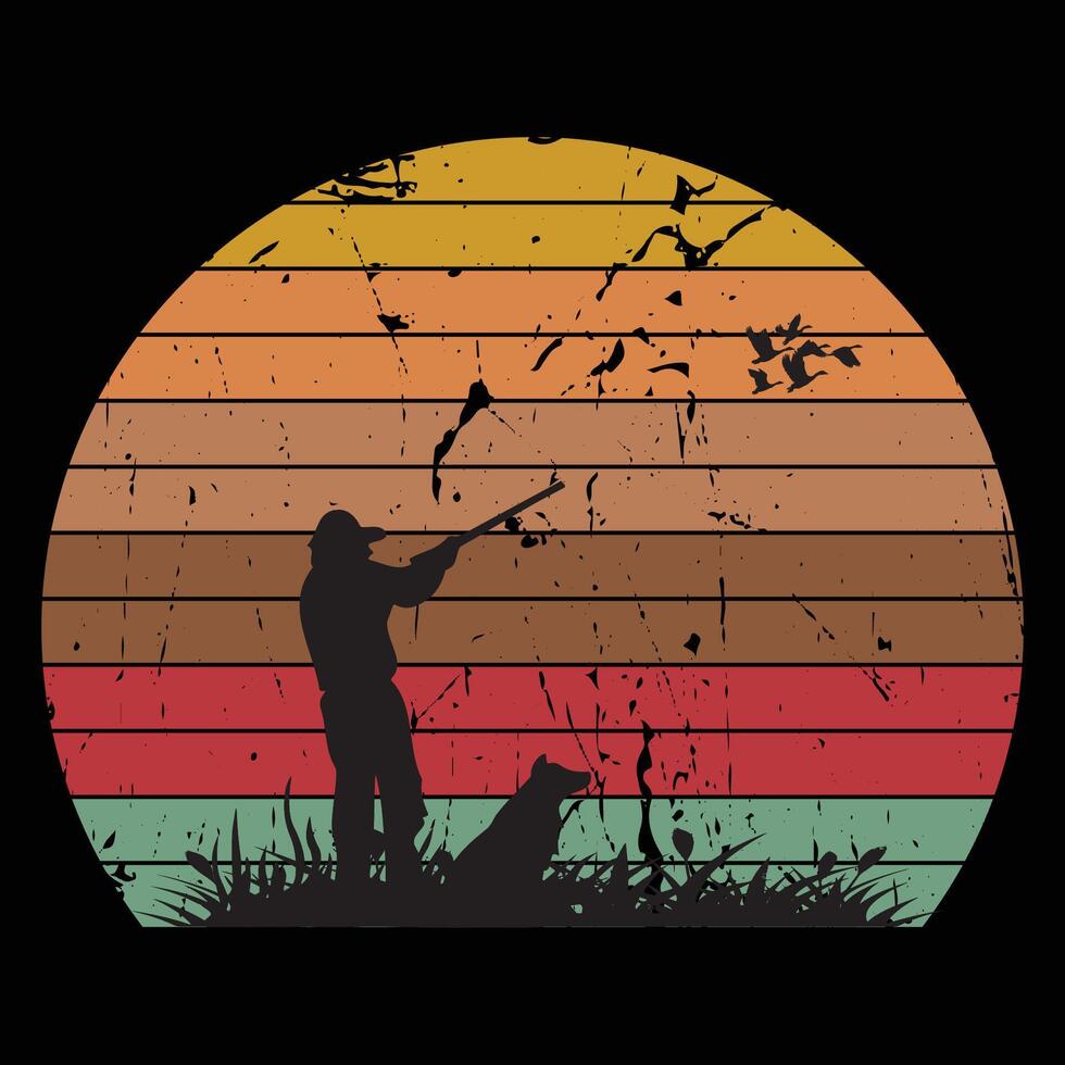 Duck Hunting T Shirt design vector