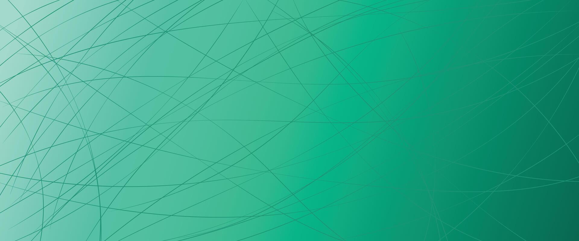 Abstract background with lines. Green gradient horizontal background with smooth lines. Abstract banner in green shades. Background for social networks vector